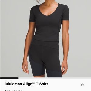 Lululemon align black t-shirt size 6